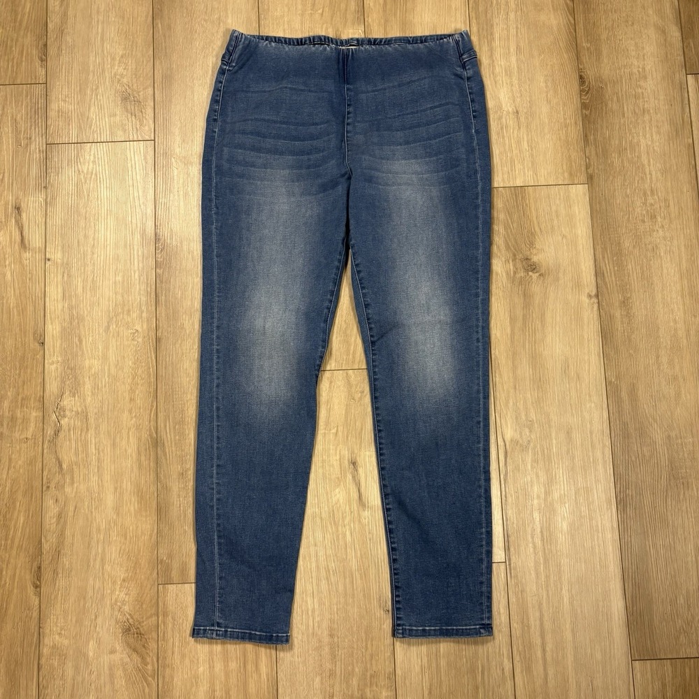 Soft Surroundings Supremely Soft Pull On Relaxed Skinny Leg Jeans Medium M